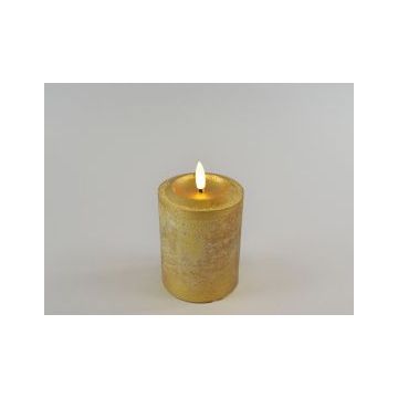 LED-kaars 7,6x10 cm gold