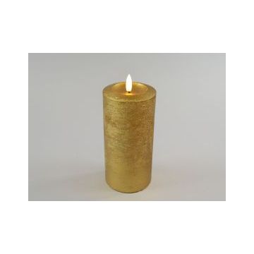 LED kaars 7,6x16cm gold