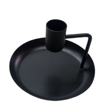 Kandelaar Loet zwart 8 cm