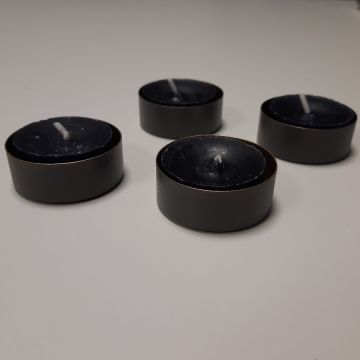 SET waxinehouders donker grijs