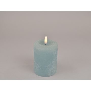 LED-Kaars 7,6x10 cm light-blue