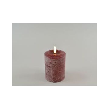 LED-kaars 7,6x10 cm wine red