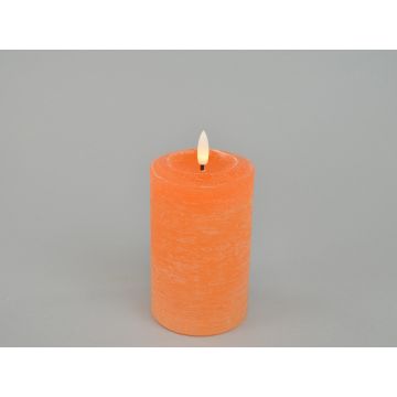 LED kaars 7,6x12 cm honing-geel