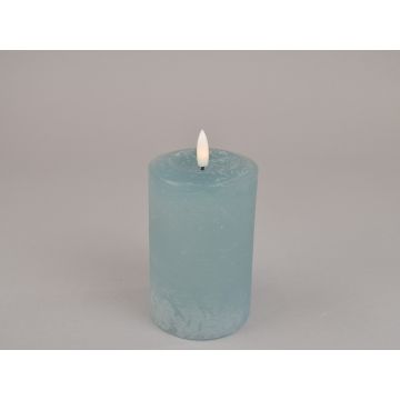 LED-Kaars 7,6x12 cm light blue