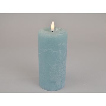 LED-Kaars  7,6x16 cm light blue