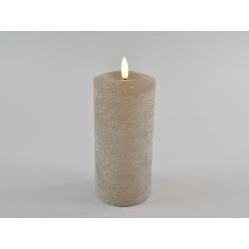 LED kaars 7,6x16 cm dark grey