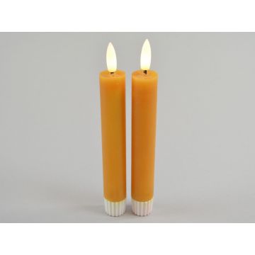 LED-Dinerkaars 2,2x16,5 cm honey (set van 2)