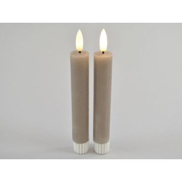 LED-Dinerkaars 2,2x16,5 cm dark grey (set van 2)