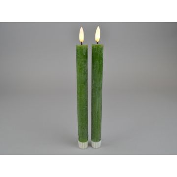 LED-Dinerkaars 2,2x24 cm dark green (set van 2)