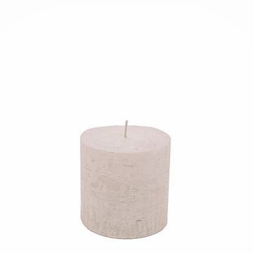Stompkaars 10x10 cm parelmour white