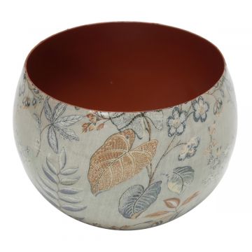 Waxinehouder black floral