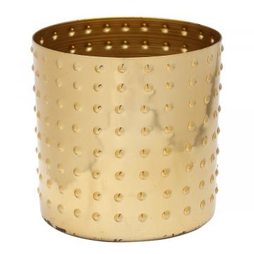 Waxinehouder Cian shiny goud