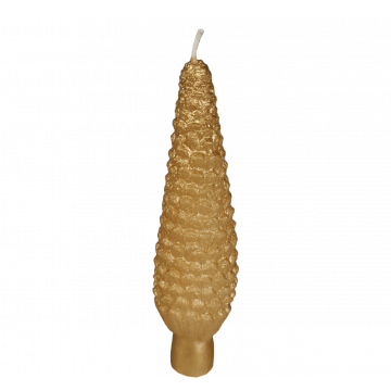 Christmastree dinercandle gold