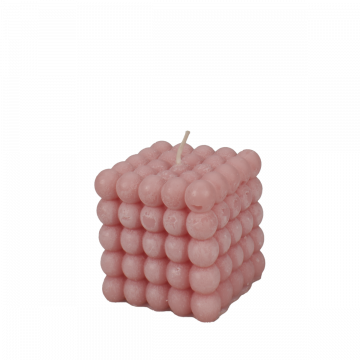 Bubble candle pink