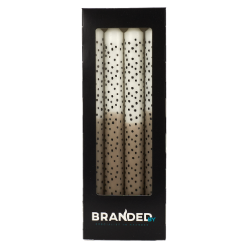 Dots dip dye 2,2x25 cm taupe (box 4pcs)