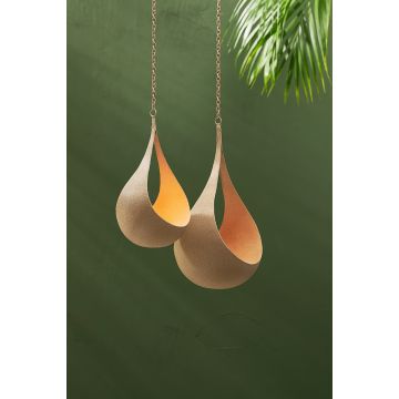 Hangende deco drup L taupe