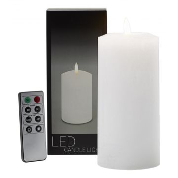 LED kaars 7,6x16 cm white