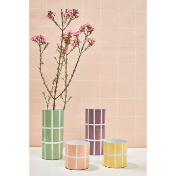 Waxinehouder Tile geel