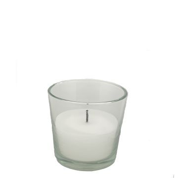 Glas kaars outdoor 16x15 cm white