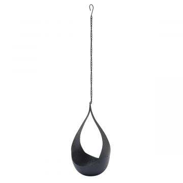 Hangende deco drup L zwart