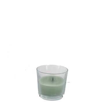 Glas kaars outdoor 14,5x12 cm jade green