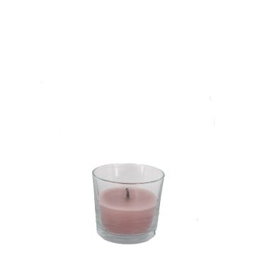 Glas kaars outdoor 14,5x12 cm antique pink