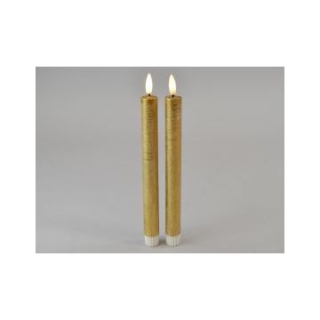 LED-Dinerkaars 2,2x24 cm gold (set van 2)