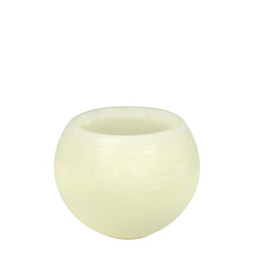 Windlicht bol 12 cm off white