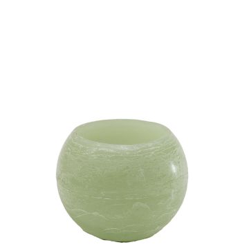 Windlicht bol 15cm light green
