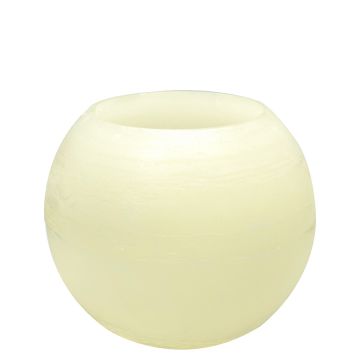 Windlicht bol 20 cm off white