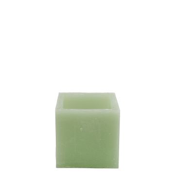 Windlicht vierkant 12x12cm light green