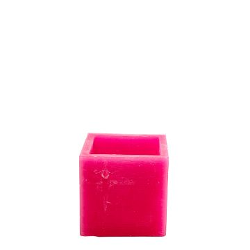 Windlicht vierkant 10x10cm pink