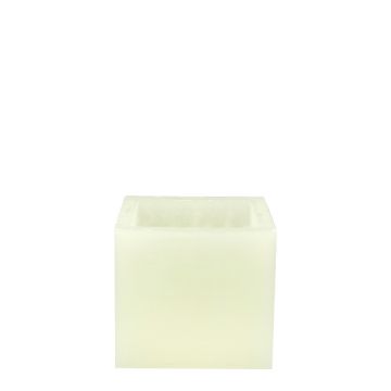 Windlicht vierkant 10x10 cm off white