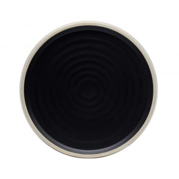 Dienblad keramiek zwart/grijs dia 28 cm
