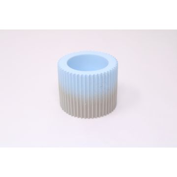 Windlichtje Calle licht blauw/taupe
