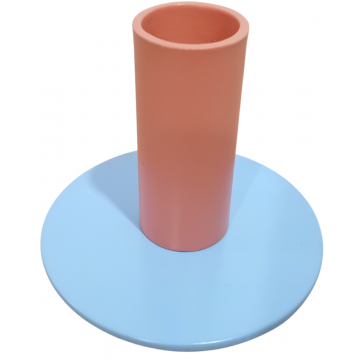 Kandelaar Gabi L licht blauw/perzik