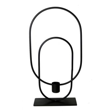 Kandelaar Art zwart 28 cm
