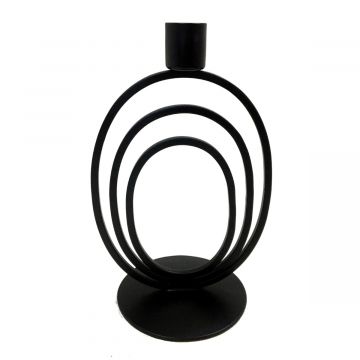 Kandelaar Wave zwart 18 cm