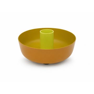 Kandelaar Wies geel/goudgeel/terra