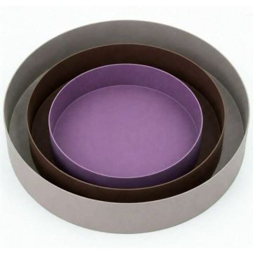 Set van 3 trays taupe/bruin/mauve Set van 3 trays taupe/bruin/mauve