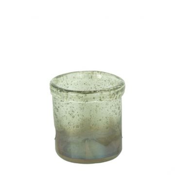 Waxinehouder glas Gwen M bruin 9x10 cm