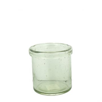 Waxinehouder glas Gwen M helder 9x10 cm