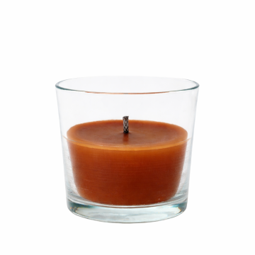 Glas kaars outdoor 14,5x12cm cognac