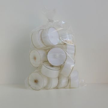 Theelichtjes 6 cm white (20 pcs) 