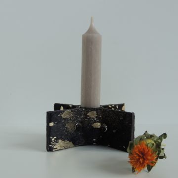 X-kandelaar zwart/goud