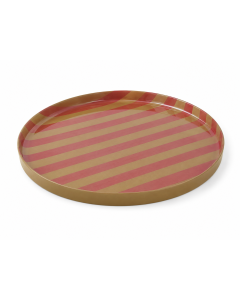 Tray Elin gestreept terra/oker