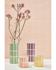 Waxinehouder Tile geel