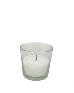 Glas kaars outdoor 16x15 cm white