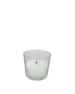 Glas kaars outdoor 14,5x12 cm white