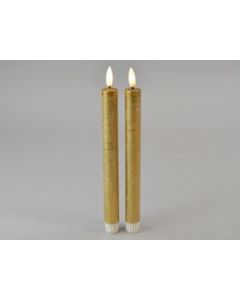 LED-Dinerkaars 2,2x24 cm gold (set van 2)